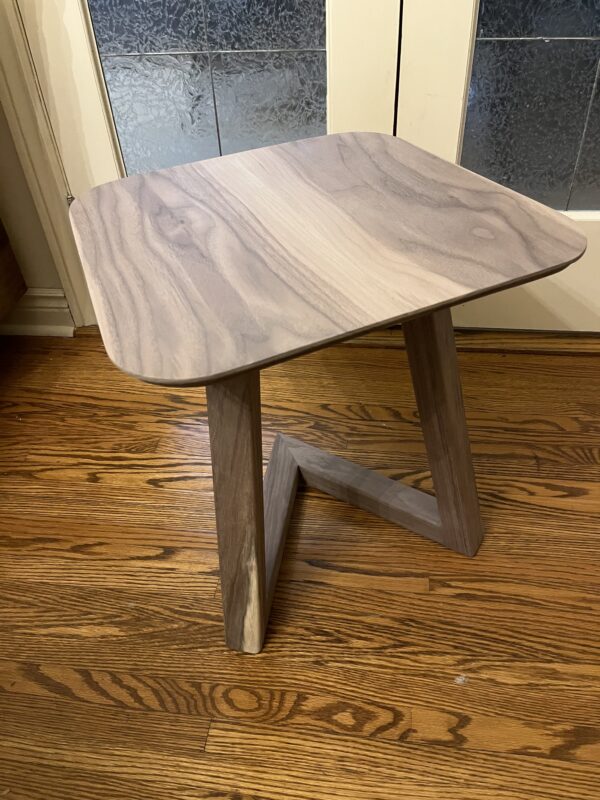 Walnut Slide-Under Sofa Side Table - Image 3