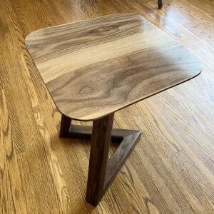 Walnut Slide-Under Sofa Side Table