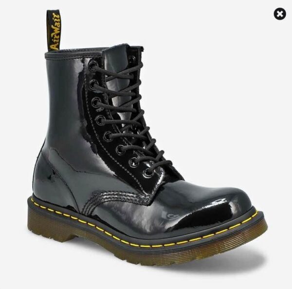 Doc Marten Black Patent Leather Boots
